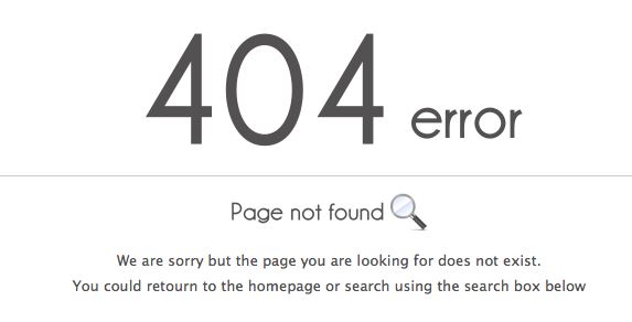 Màn hình khi gặp lỗi 404.