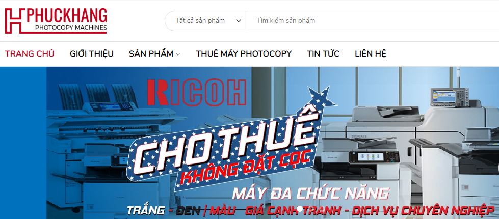 Website cho thuê máy photocopy Hưng Phúc Khang
