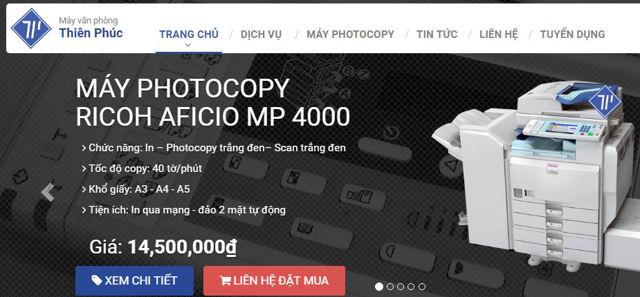 Website cho thuê máy photocopy thienphuc.vn