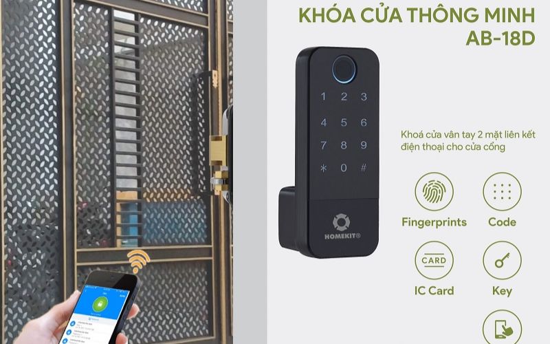 Khóa vân tay 2 chiều HomeKit AB-18D